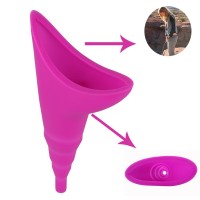 Wholesale Cheap Women Pee Standing Up Device Ladies Silicone Pee Funnel for Travel with Carry Bag